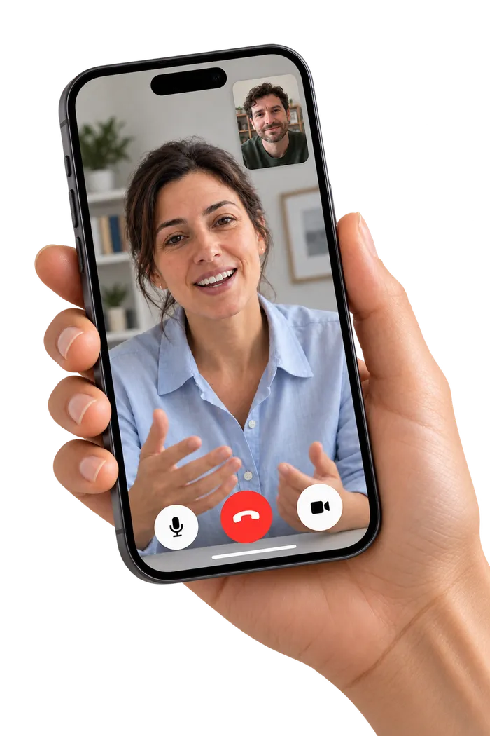 Téléconsultation avec un médecin Eos sur mobile
